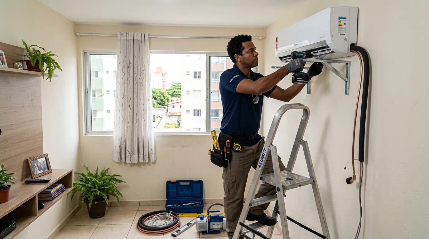 Instalação de ar-condicionado split em Niterói‑RJ