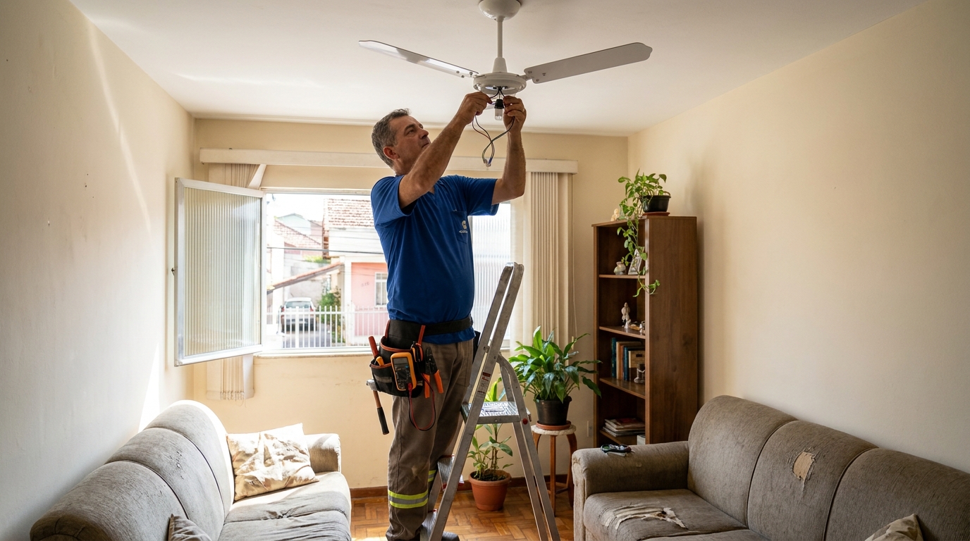 Instalacao de ventilador de teto em Niterói‑RJ